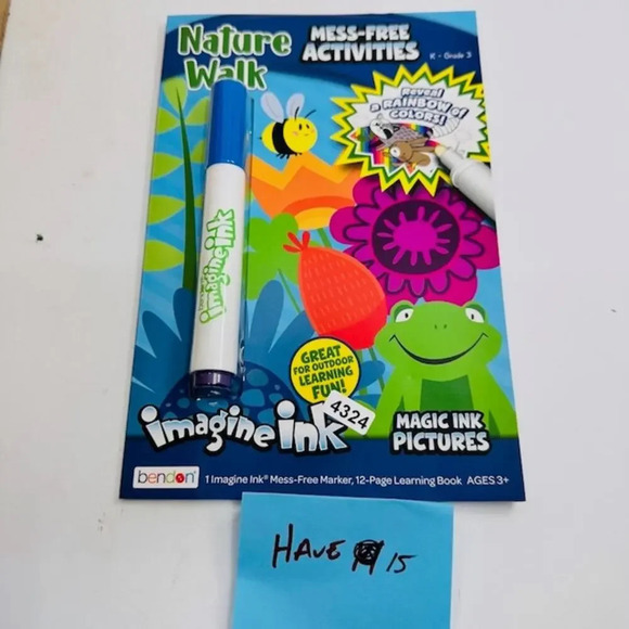 Imagine Ink Other - NEW Imagine Ink Nature Walk Book With Magic Ink Pictures Lot of 15